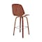 Armen Living Arabela 26" Cream Faux Leather and Walnut Wood Swivel Bar Stool LCAABAWACR26 - alternate 8
